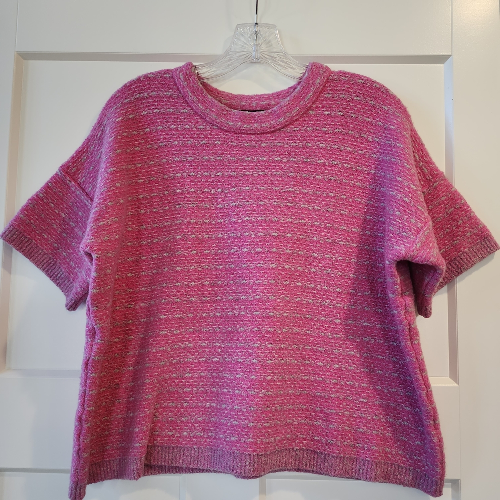 Peace of Cloth Pink Sweater Short Sleeve Top Size S